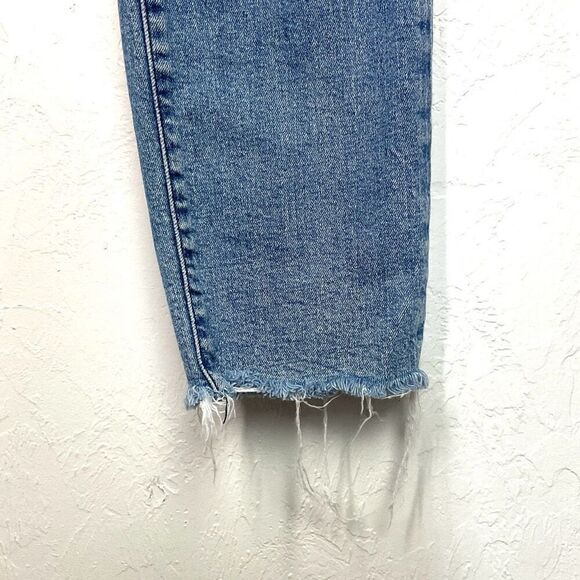 Express Blue Button Fly Slim Super High Rise Jeans 6 Regular 6R - Picture 2 of 6